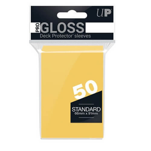 Ultra Pro Gloss Standard Yellow card sleeves - 50 pcs