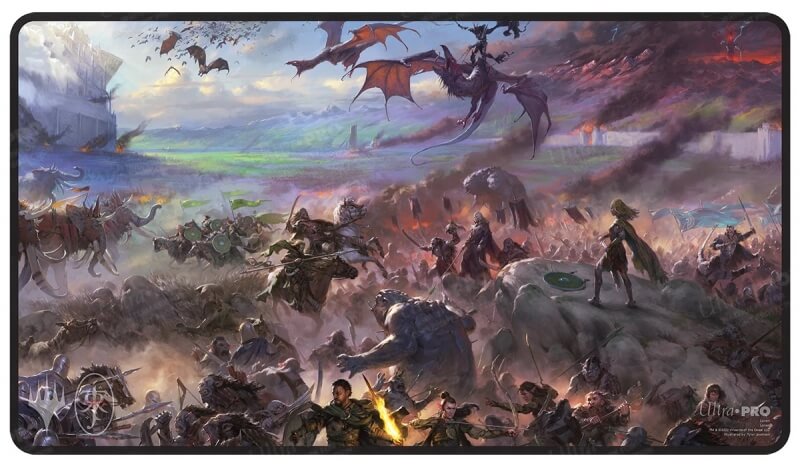 Magic playmat Lord of the Rings Black Stitched - Borderless Scene