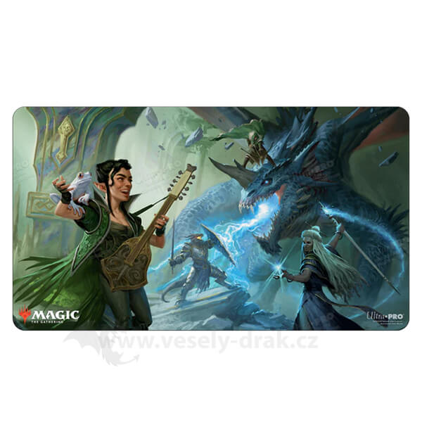 Magic Playmat Forgotten Realms - The Party Fighting Blue Dragon