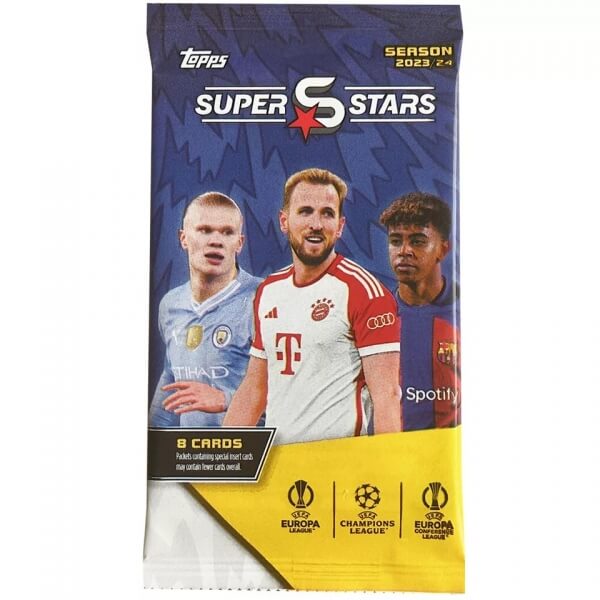 Topps Soccer Cards 2023-2024 UEFA Superstars Booster Pack
