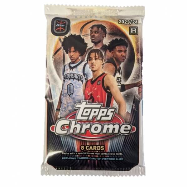 2023-2024 NBA Cards Topps Chrome Overtime Elite Basketball Hobby Pack