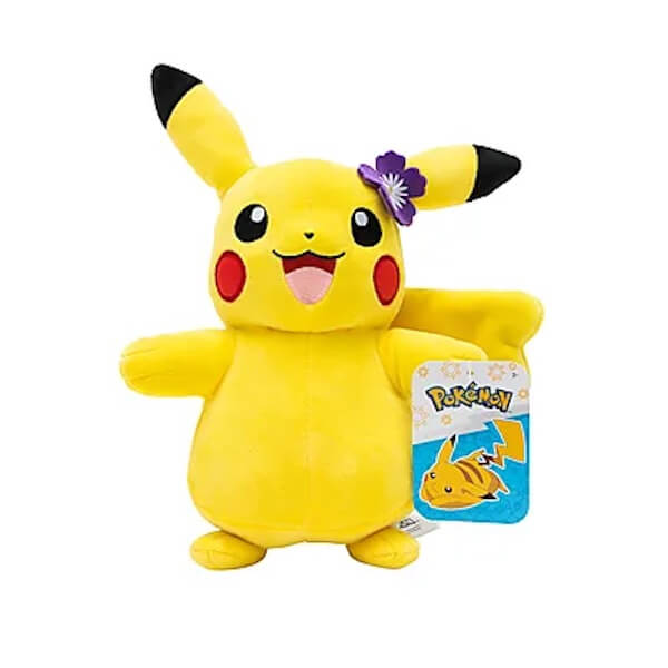 Pokémon plush - Pikachu with purple flower - 20 cm