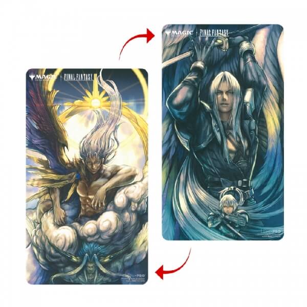 Double Sided MTG Final Fantasy playmat - Sephiroth, Fabled SOLDIER/Sephiroth, One-Winged Angel
