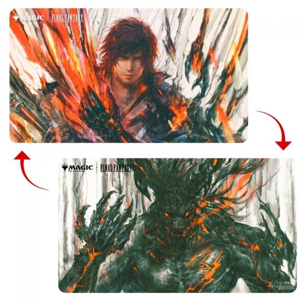Double Sided MTG Final Fantasy playmat - Clive, Ifrit’s Dominant/Ifrit, Warden of Inferno
