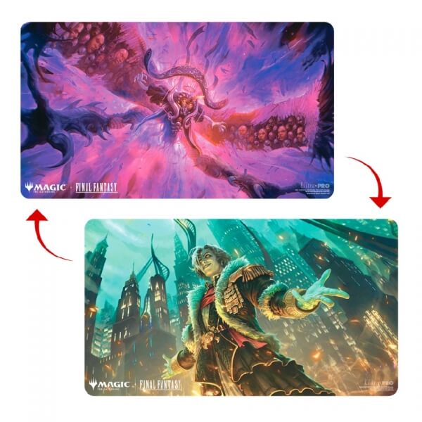 Double Sided MTG Final Fantasy playmat - Emet-Selch, Unsundered/Hades, Sorcerer of Eld