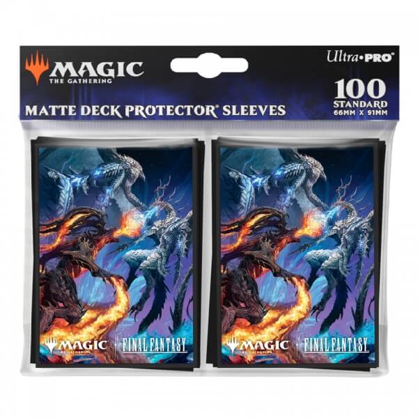 MTG Final Fantasy card sleeves - Bahamut and Ifrit - 100 pcs