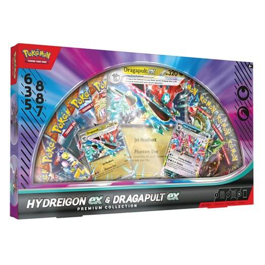 Pokémon Hydreigon ex and Dragapult ex Premium Collection Box