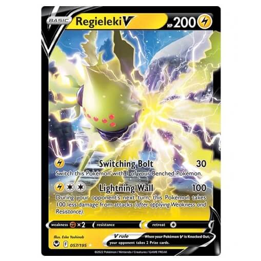 Pokémon card Regieleki V from the League battle deck