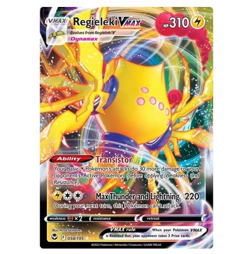 Pokémon card Regieleki VMAX from the League battle deck