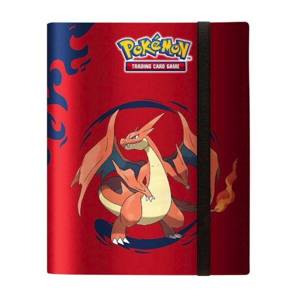 Pokémon A4 360 card album with a strap - Mega Charizard X and Mega Charizard Y