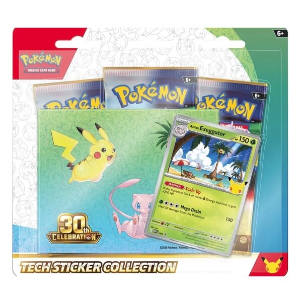 Pokémon 30th Celebration Tech Sticker Collection - Alolan Exeggutor