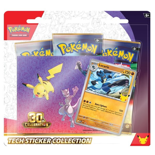Pokémon 30th Celebration Tech Sticker Collection - Lucario