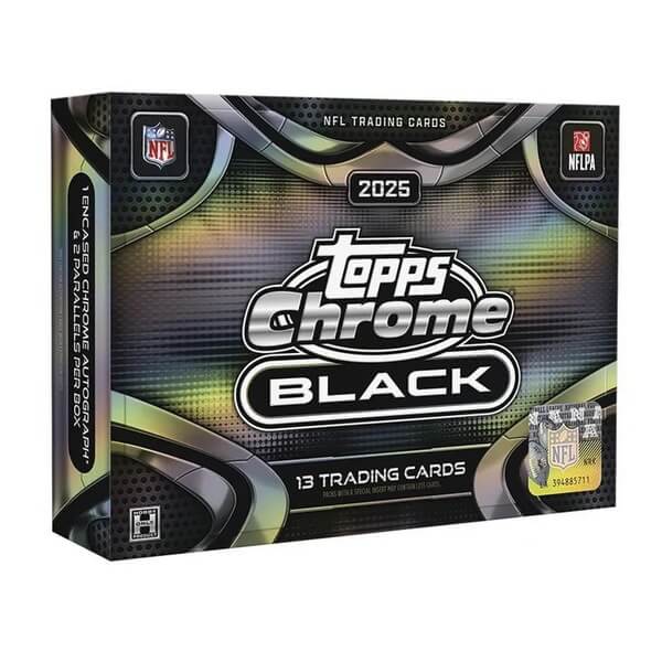 2025 Topps Chrome Black Football Hobby Box - NFL Cards