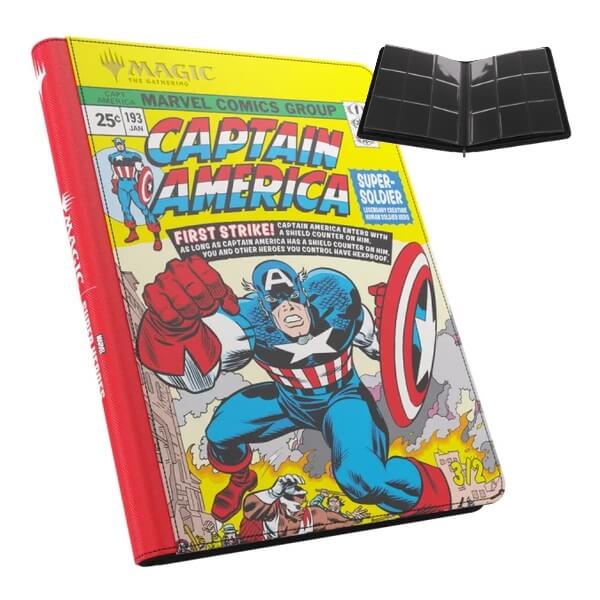 Magic: The Gathering Zip-Up 18-Pocket Card Album - Marvel Super Heroes: Captain America / Black Panther