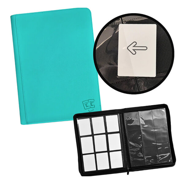 TCG Guru 9-Pocket Zippered Card Album Xenon Turquoise