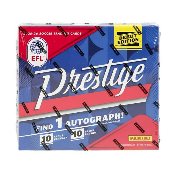 2025-2026 Panini Prestige EFL Soccer Hobby Preferred Box - soccer cards