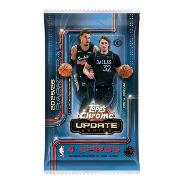 2025-2026 NBA Cards Topps Chrome Update Basketball Hobby Pack