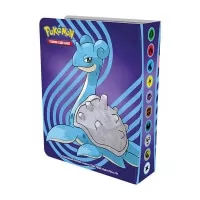 The back of a small 60-card Pokémon binder with Pokémon Lapras