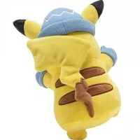 Pikachu in winter hat 20 cm back