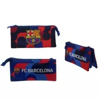 FC Barcelona pencil case with three pockets
