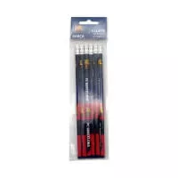 School pencil with eraser FC Barcelona - 6 pcs