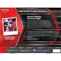 Back of the package Pokémon TCG Team Rocket's Mewtwo ex Box