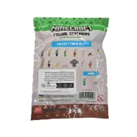 Back of the package with Minecraft keychain