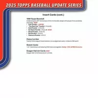 2025 Topps Baseball Blaster Box Update Series - Collector Cards