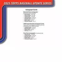 2025 Topps Baseball Hobby Box Update Series - Collectible Cards