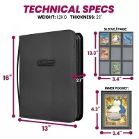 Evoretro Shield+ Topload Cards Binder 9-Pocket - Black/Red (216 cards)