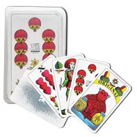 Single-headed Mariáš playing cards in a box - Koník