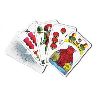 Single-headed Mariáš playing cards for Prší in a box - Koník