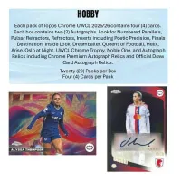 Soccer Cards 25-26 Chrome Women's Champions League Hobby Contents