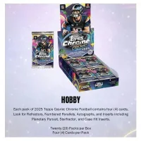 Topps Chrome Cosmic Football Hobby 2025 NFL Cards Contents