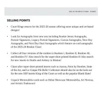 2025–2026 NBA Panini Court Kings Basketball Cards: Contents