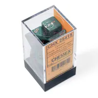 Opaque Dusty Green/Copper Polyhedral 7-Dice RPG Set