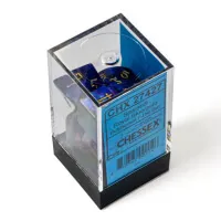 Chessex RPG Dice Set Scarab Royal Blue/gold Polyhedral 7-Dice Set