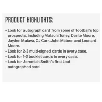 NFL 2026 Leaf Trinity Football Cards: Contents
